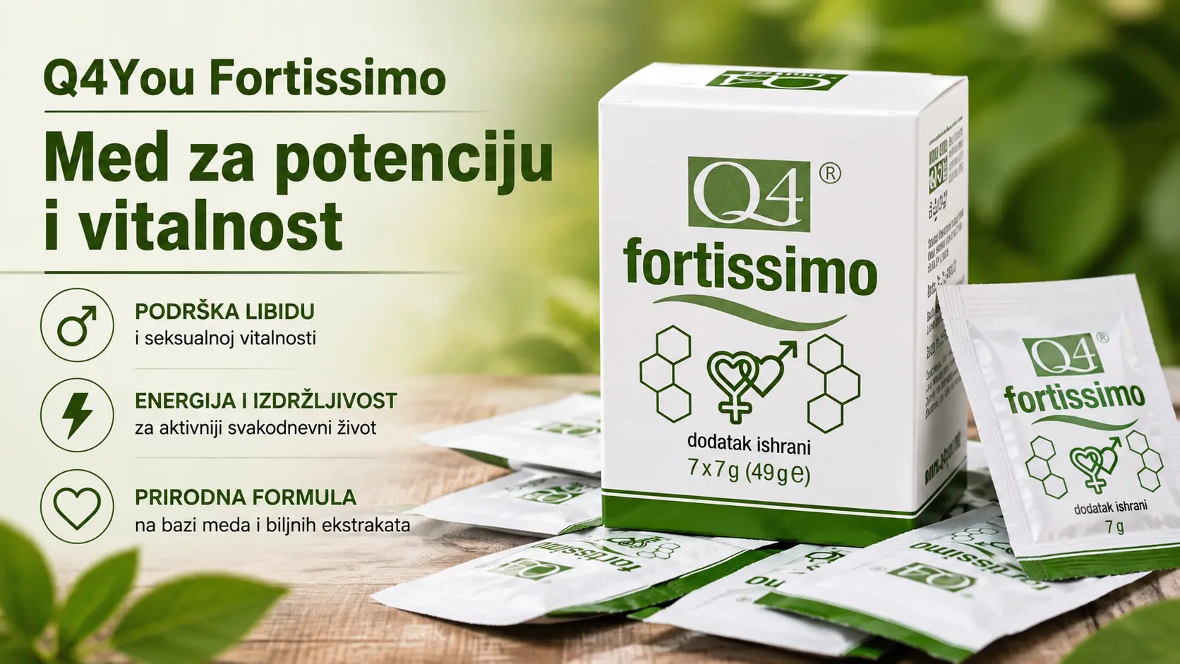 Q4You Fortissimo – Med za potenciju i vitalnost